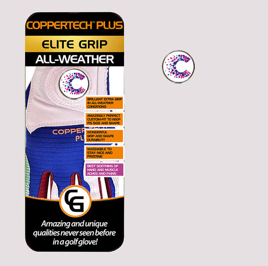 CANCER RESEARCH UK CHARITY CHARCOAL/GREY COPPERTECH PLUS ALL-WEATHER ELITE GRIP GLOVE
