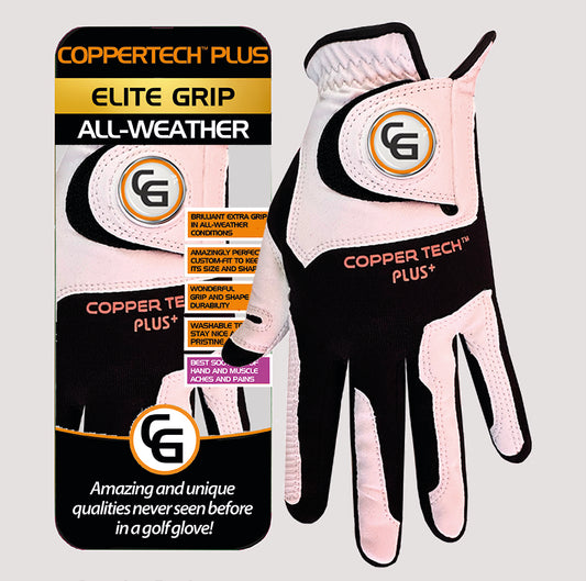WHITE/BLACK COPPERTECH PLUS ELITE GRIP ALL-WEATHER GLOVE