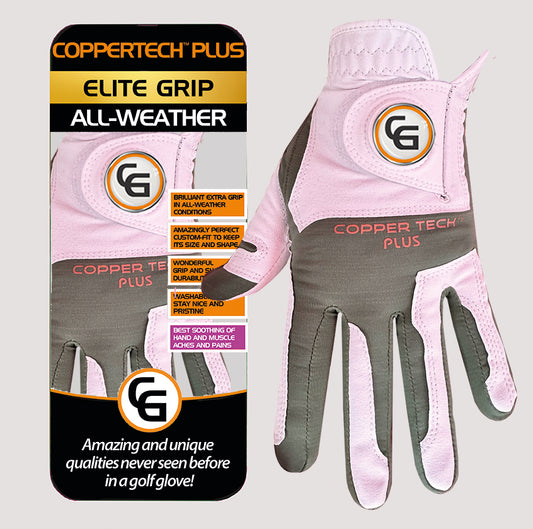 WHITE/GREEN COPPERTECH PLUS ELITE GRIP ALL-WEATHER GLOVE