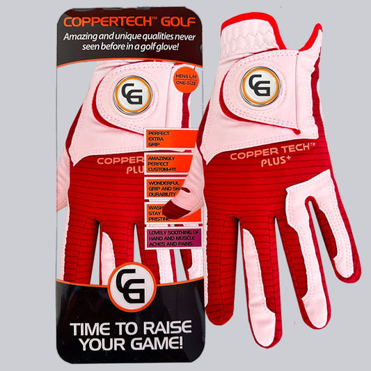 WHITE/RED COPPERTECH PLUS ELITE GRIP GLOVE