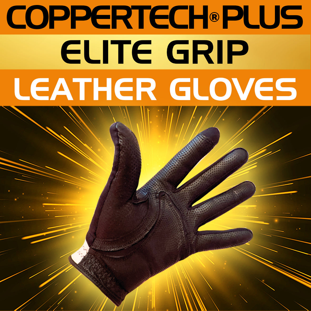 COPPERTECH PLUS ROO LEATHER ELITE GRIP GOLF GLOVES