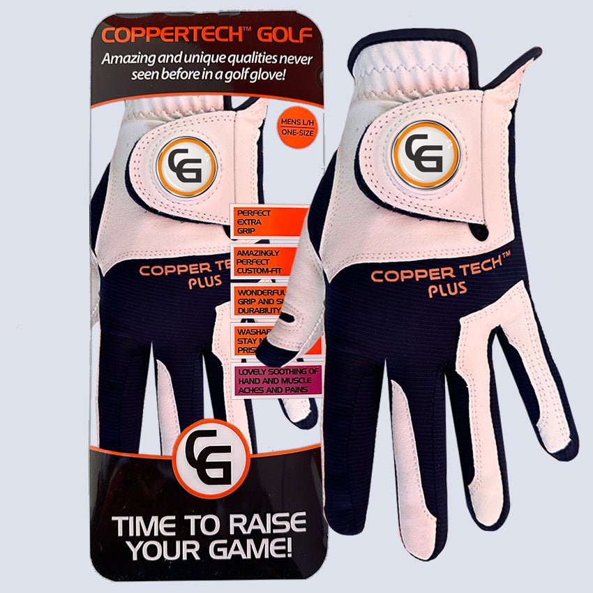 WHITE/NAVY COPPERTECH PLUS ELITE GRIP GLOVE
